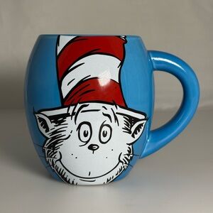 Dr. Seuss Cat in the Hat Sky Blue Oval Ceramic Cup Mug